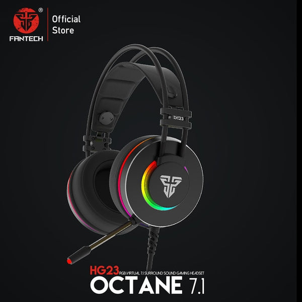 FANTECH HG23 Headphone Personalize With Octane 7.1 RGB USB Just Wired Gaming Headset Alloy Earmuffs For PC PS4 Gaming Headphones