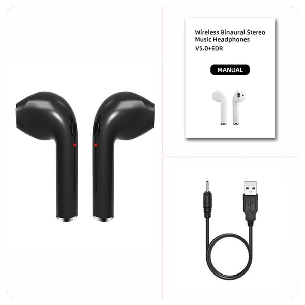 i7s TWS Wireless headphones Bluetooth headset mini earpieces sport earbuds in ear music Earphones Works on all smartphones phone