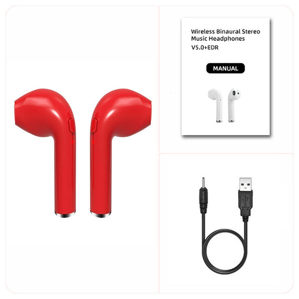 i7s TWS Wireless headphones Bluetooth headset mini earpieces sport earbuds in ear music Earphones Works on all smartphones phone