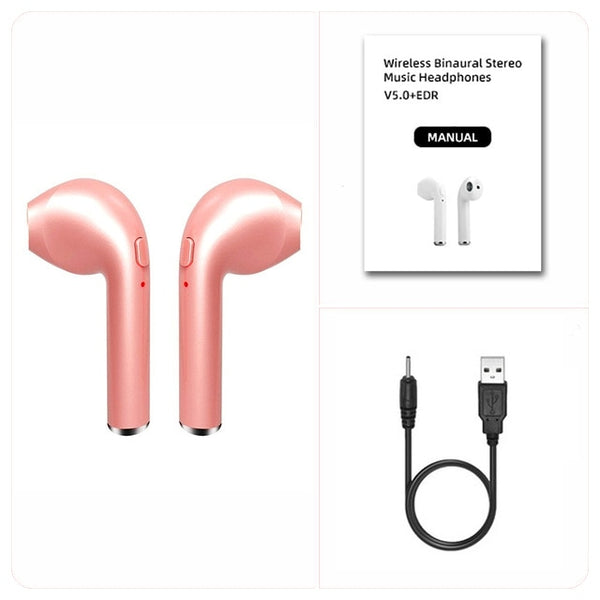 i7s TWS Wireless headphones Bluetooth headset mini earpieces sport earbuds in ear music Earphones Works on all smartphones phone