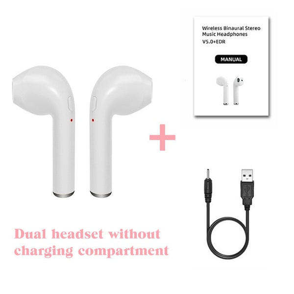 TWS i7s Wireless Headset Bluetooth Earphones Waterproof Music Headphones Sports Earbuds Business Headset Work on all Smartphones