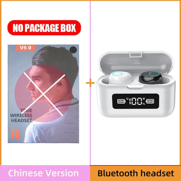 Wireless Bluetooth Earphone with Microphone Sports Waterproof Wireless Headphones Headsets Touch Control Music Earbuds For Phone