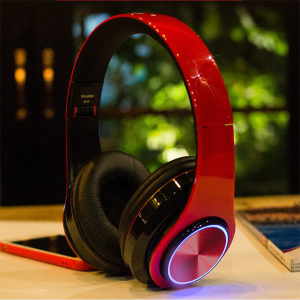 B39 bluetooth headphones wireless Portable Folding Support TF Card Built-in FM mp3 player With LED Colorful Breathing Lights