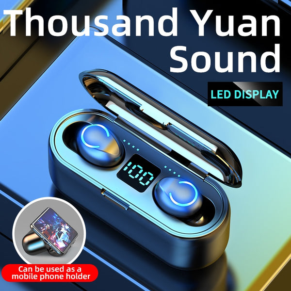 Mini TWS Bluetooth V5.0 Earphones Wireless Headphones Earphones 9D Hifi Sports Waterproof Wireless Earphone Headset Earbuds