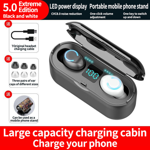 Mini TWS Bluetooth V5.0 Earphones Wireless Headphones Earphones 9D Hifi Sports Waterproof Wireless Earphone Headset Earbuds