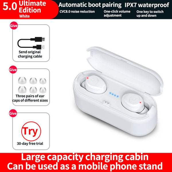 Mini TWS Bluetooth V5.0 Earphones Wireless Headphones Earphones 9D Hifi Sports Waterproof Wireless Earphone Headset Earbuds